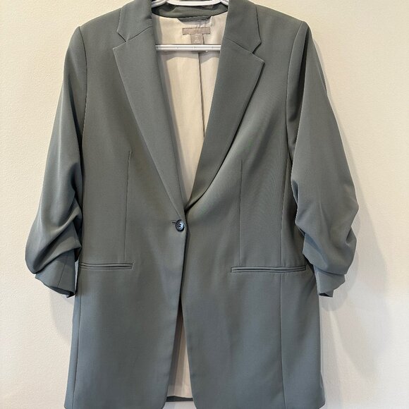 H&M Blazer Dark Sage Green Size Small - Picture 1 of 3